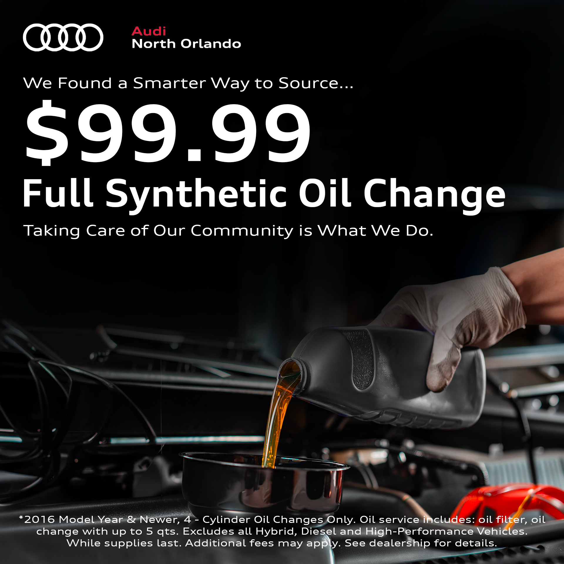 For a limited time, get a $99.99 oil change.